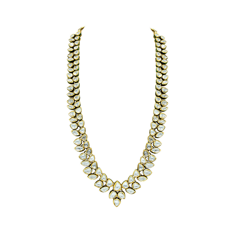 Polki Necklace with Seamless Contoured Design